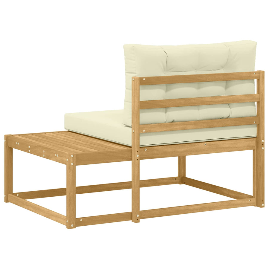 Buiten Eind Sofa met kussen Wit 115 x 83 x 73 cm Polyester