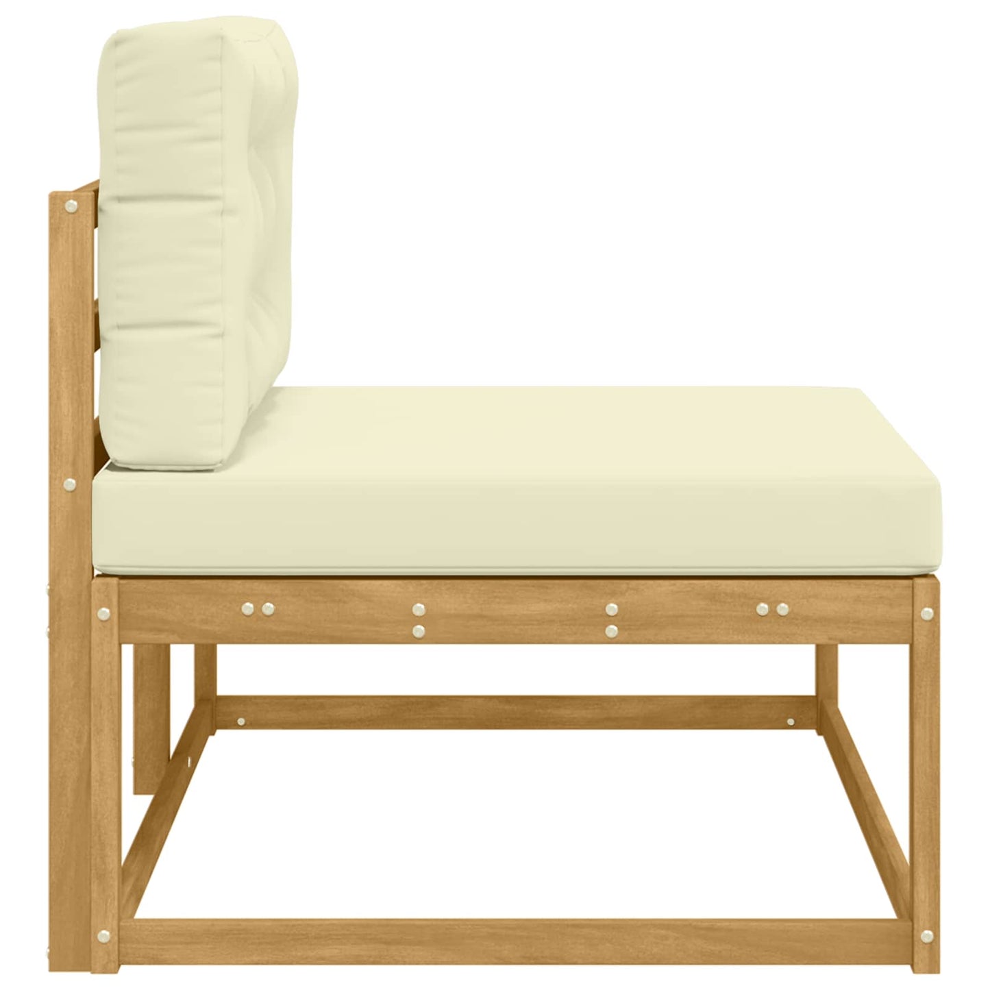 Buiten Eind Sofa met kussen Wit 115 x 83 x 73 cm Polyester