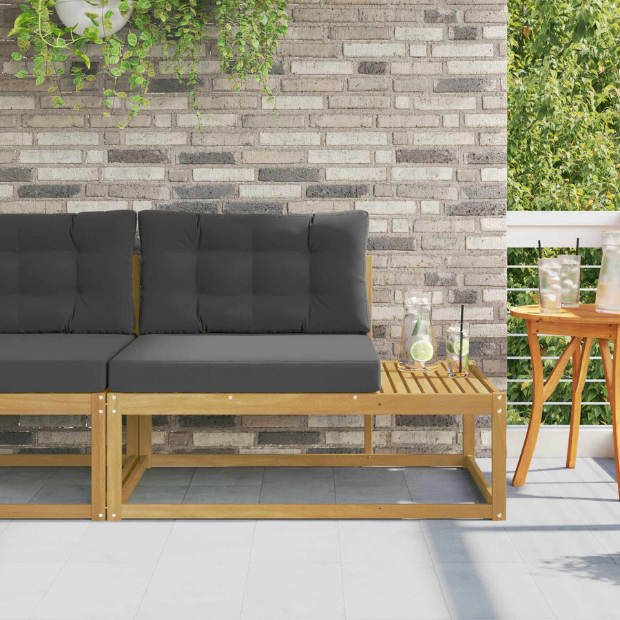 Buiten Eind Sofa met kussen Wit 115 x 83 x 73 cm Polyester