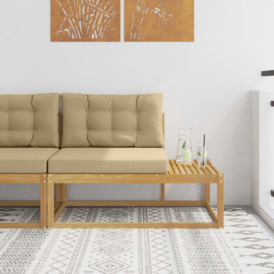 Buiten Eind Sofa met kussen Wit 115 x 83 x 73 cm Polyester