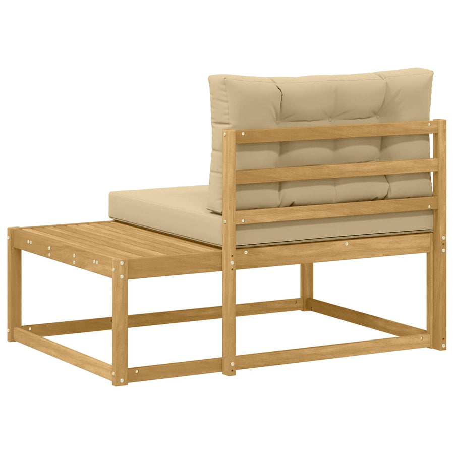 Buiten Eind Sofa met kussen Wit 115 x 83 x 73 cm Polyester