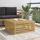 Outdoor Table Solid Acacia Wood White 79 x 79 x 37 cm