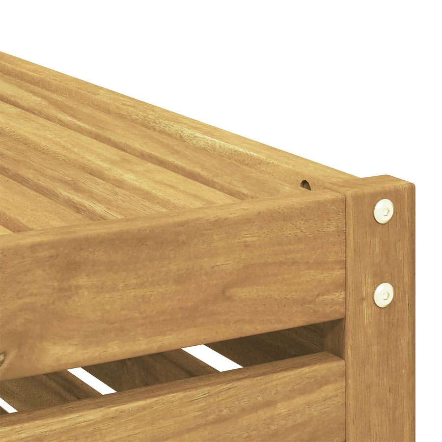 Buiten Voetenbank Massief Acaciahout Wit 79 x 79 x 37 cm