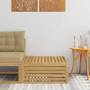 Voetenbank massief acaciahout wit 79x79x37 cm