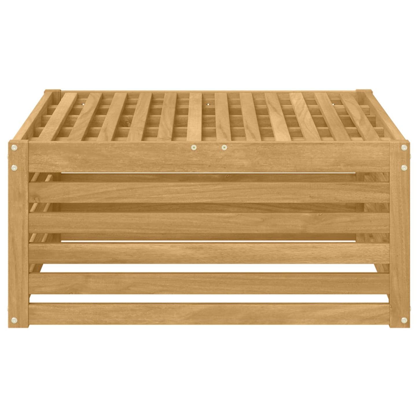 Buiten Voetenbank Massief Acaciahout Wit 79 x 79 x 37 cm