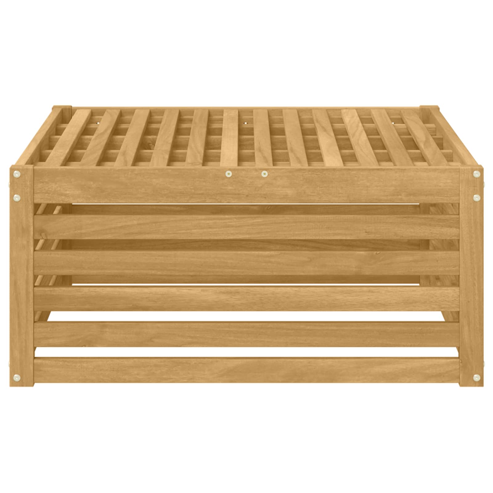 Buiten Voetenbank Massief Acaciahout Wit 79 x 79 x 37 cm