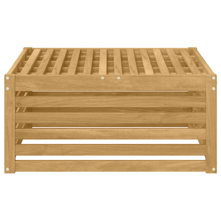 Buiten Voetenbank Massief Acaciahout Wit 79 x 79 x 37 cm