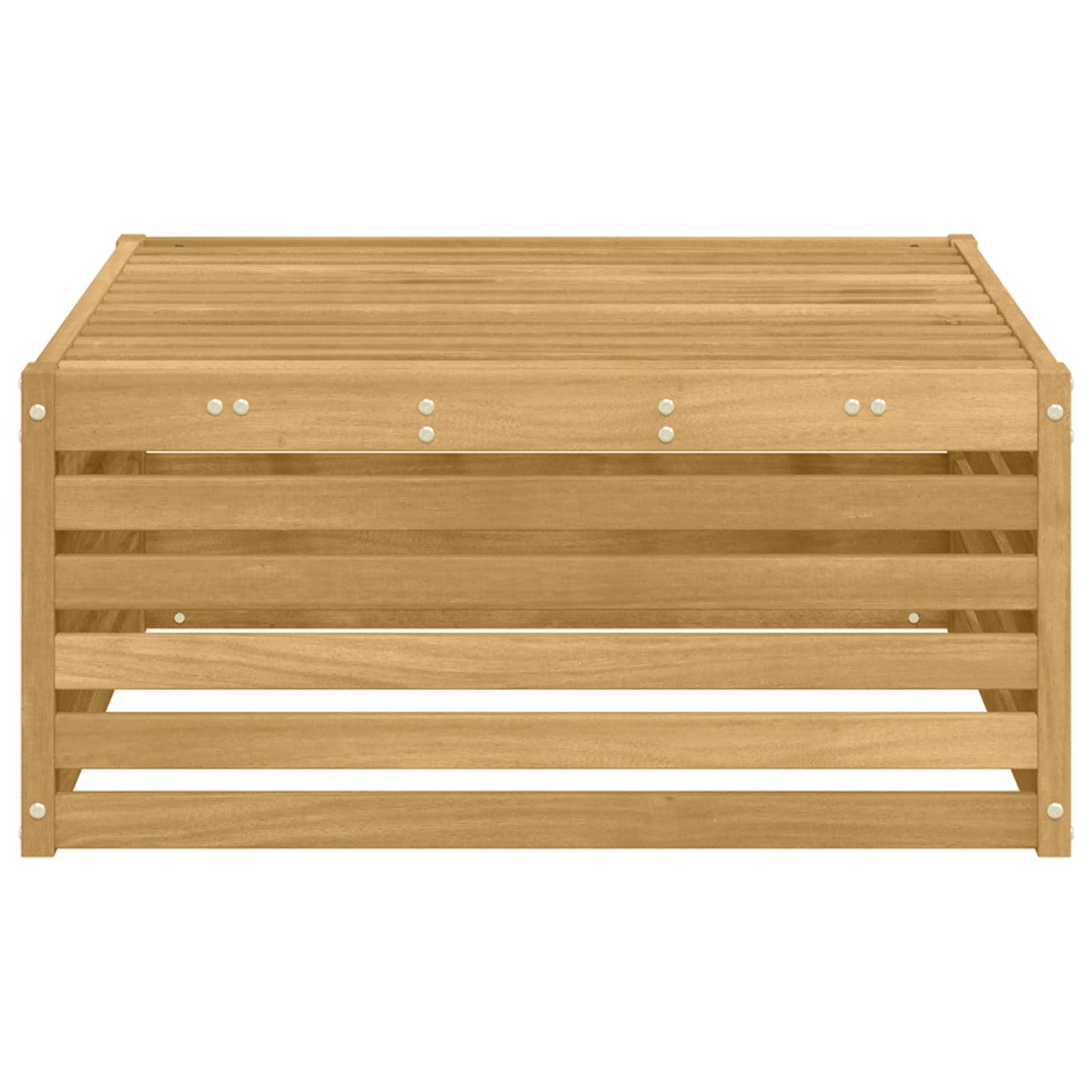Buiten Voetenbank Massief Acaciahout Wit 79 x 79 x 37 cm