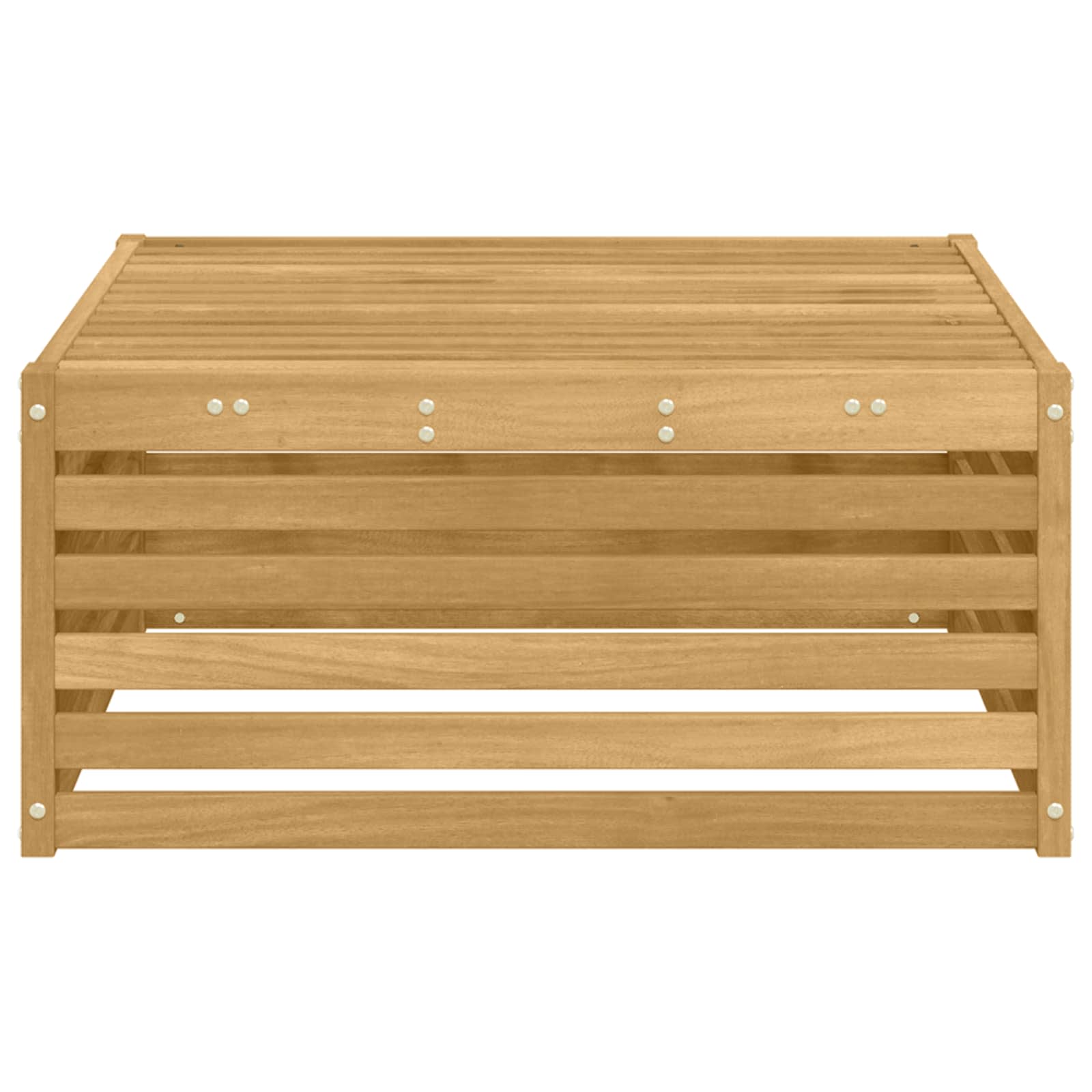 Buiten Voetenbank Massief Acaciahout Wit 79 x 79 x 37 cm