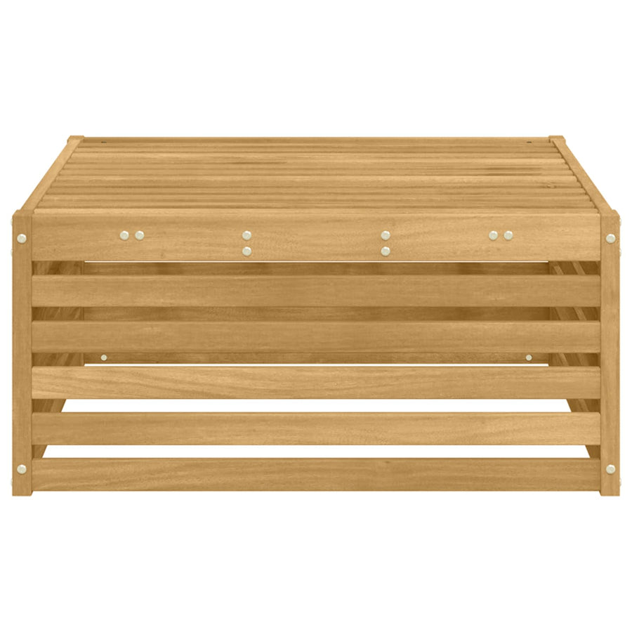 Buiten Voetenbank Massief Acaciahout Wit 79 x 79 x 37 cm