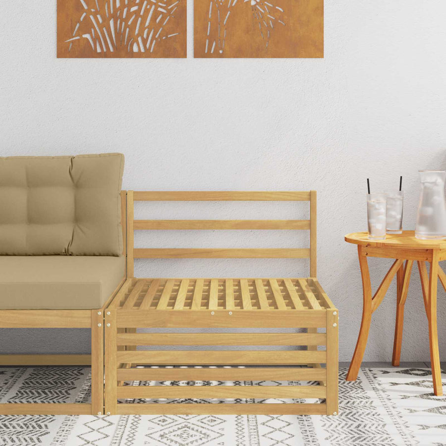 Buiten Midden Sofa Massief Acaciahout Wit 83 x 79 x 73 cm