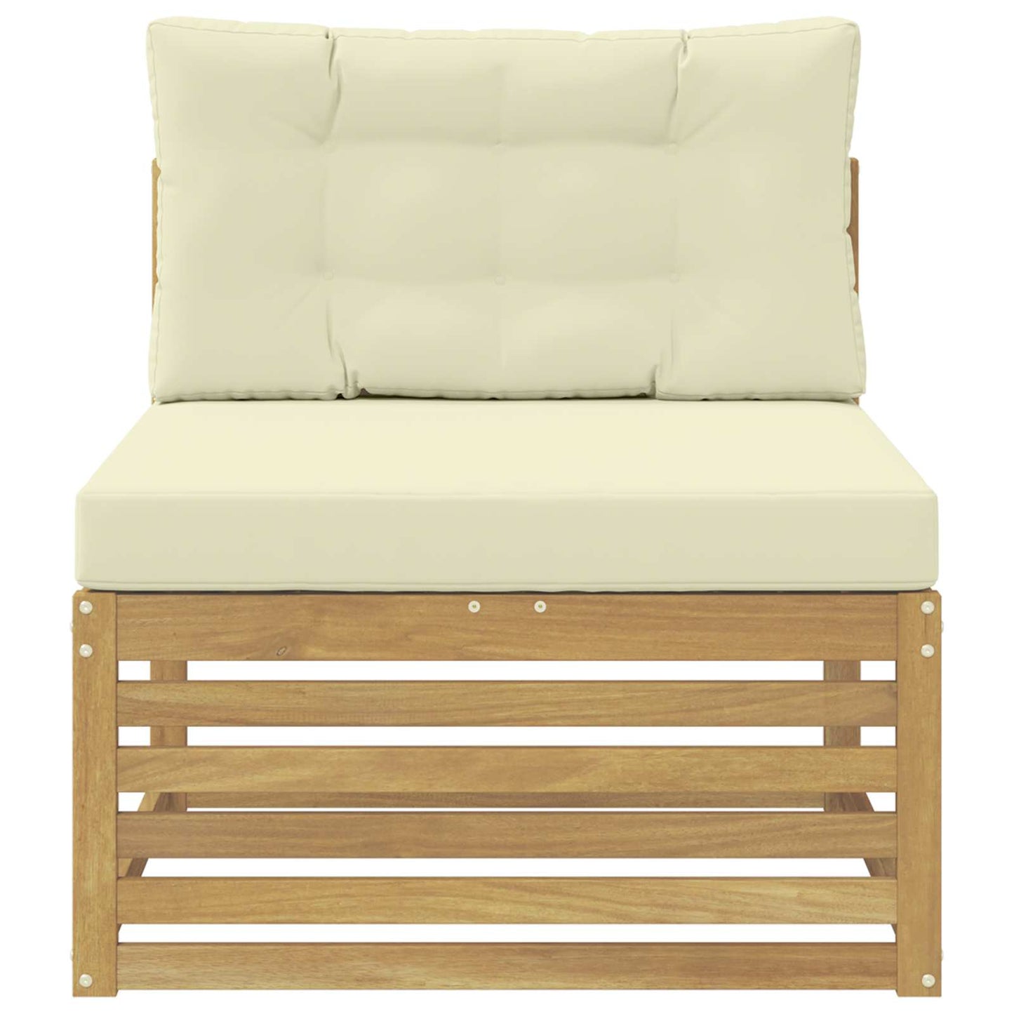 Buiten Midden Sofa Massief Acaciahout Wit 83 x 79 x 73 cm