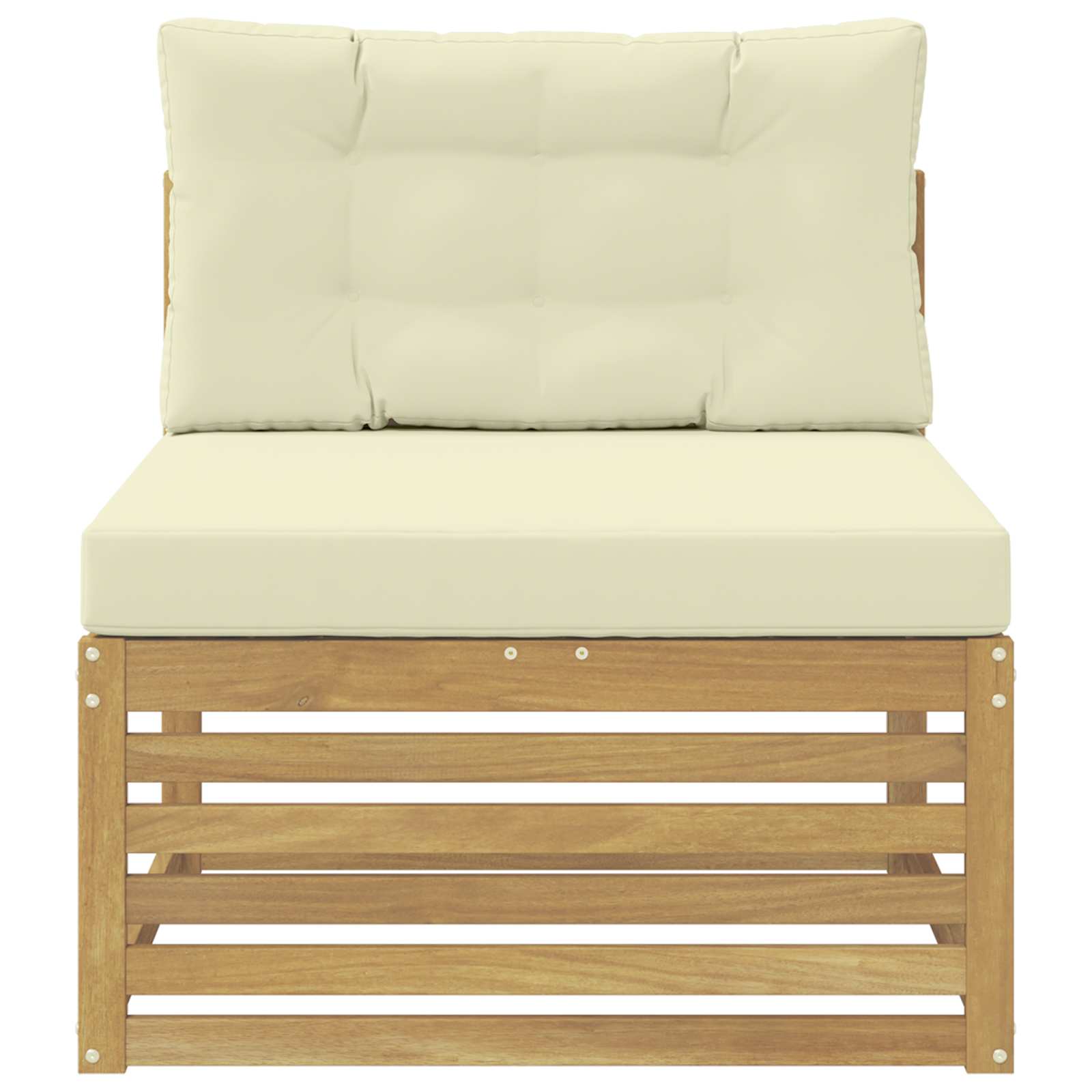 Buiten Midden Sofa Massief Acaciahout Wit 83 x 79 x 73 cm