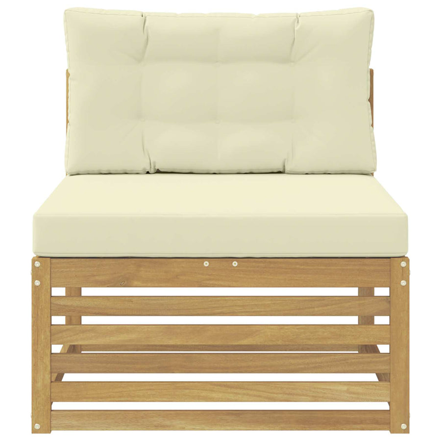 Buiten Midden Sofa Massief Acaciahout Wit 83 x 79 x 73 cm