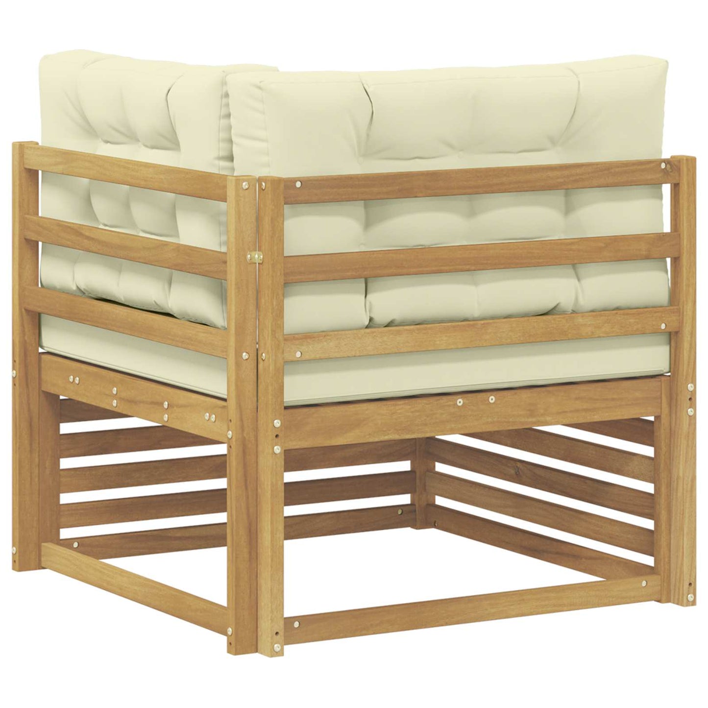 Buiten Hoek Sofa Massief Acaciahout Wit