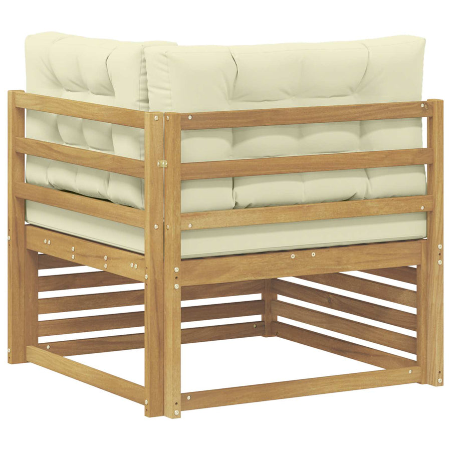 Buiten Hoek Sofa Massief Acaciahout Wit