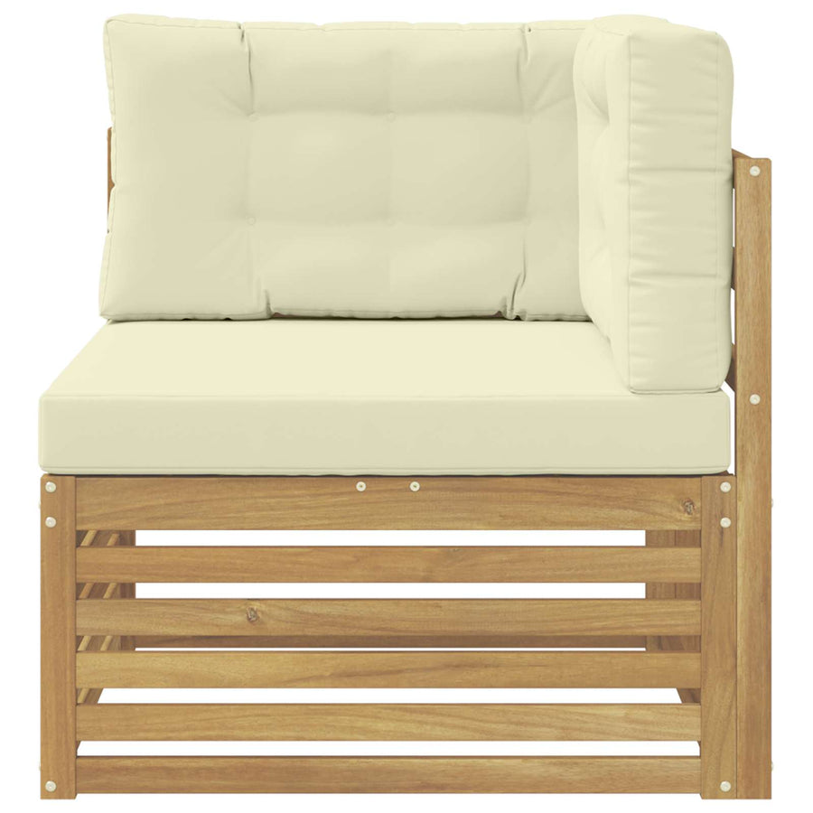 Buiten Hoek Sofa Massief Acaciahout Wit