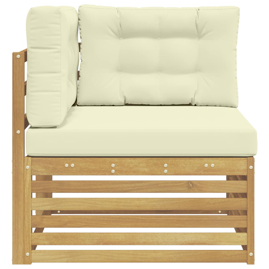 Buiten Hoek Sofa Massief Acaciahout Wit