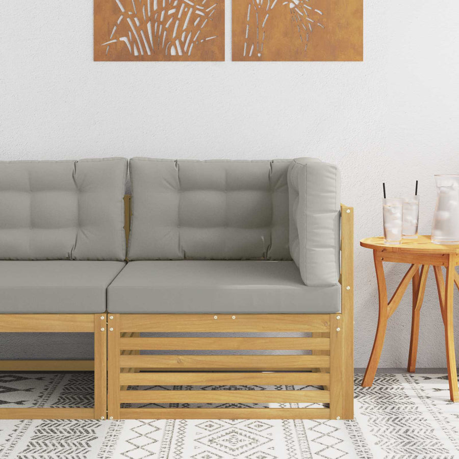 Buiten Hoek Sofa Massief Acaciahout Wit