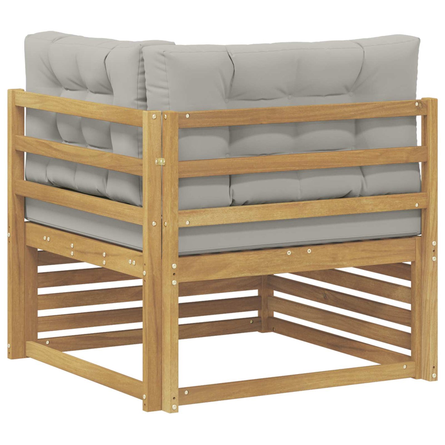 Buiten Hoek Sofa Massief Acaciahout Wit