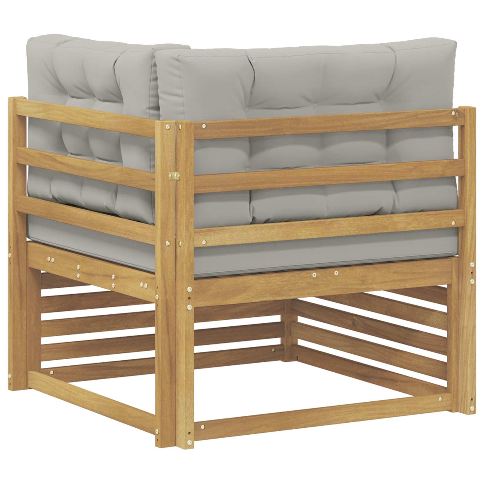 Buiten Hoek Sofa Massief Acaciahout Wit
