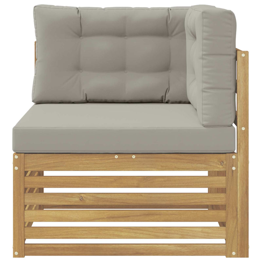 Buiten Hoek Sofa Massief Acaciahout Wit