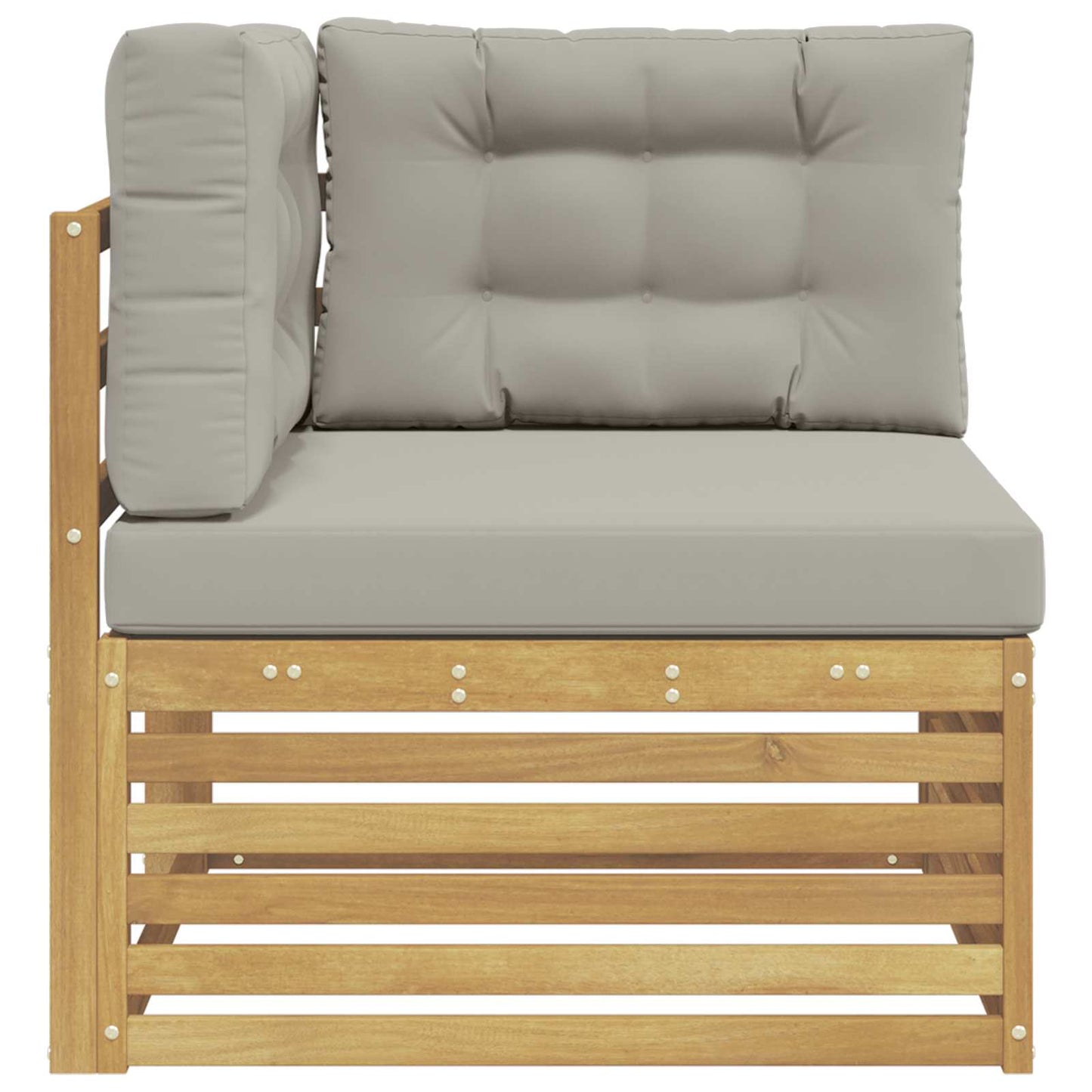 Buiten Hoek Sofa Massief Acaciahout Wit