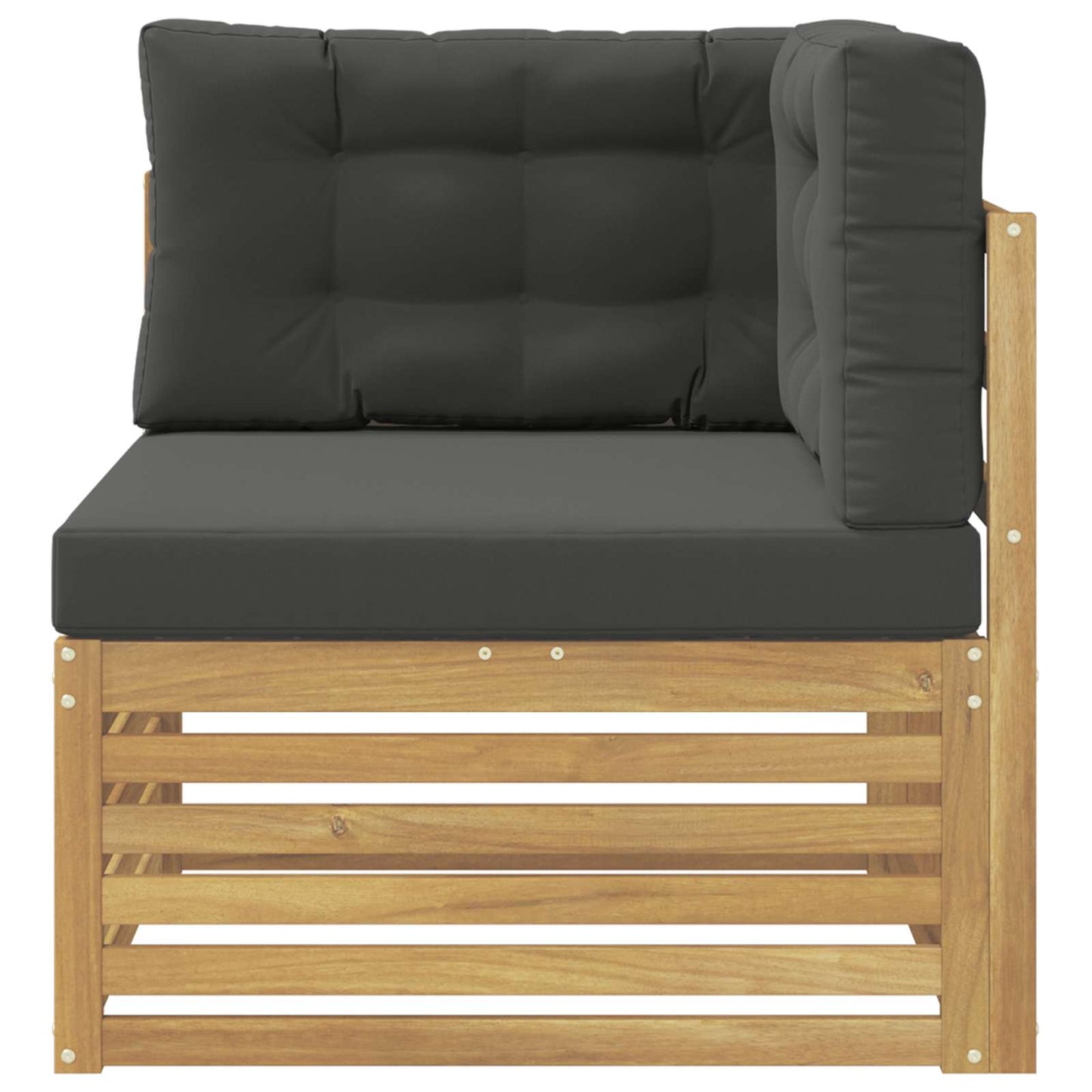 Buiten Hoek Sofa Massief Acaciahout Wit