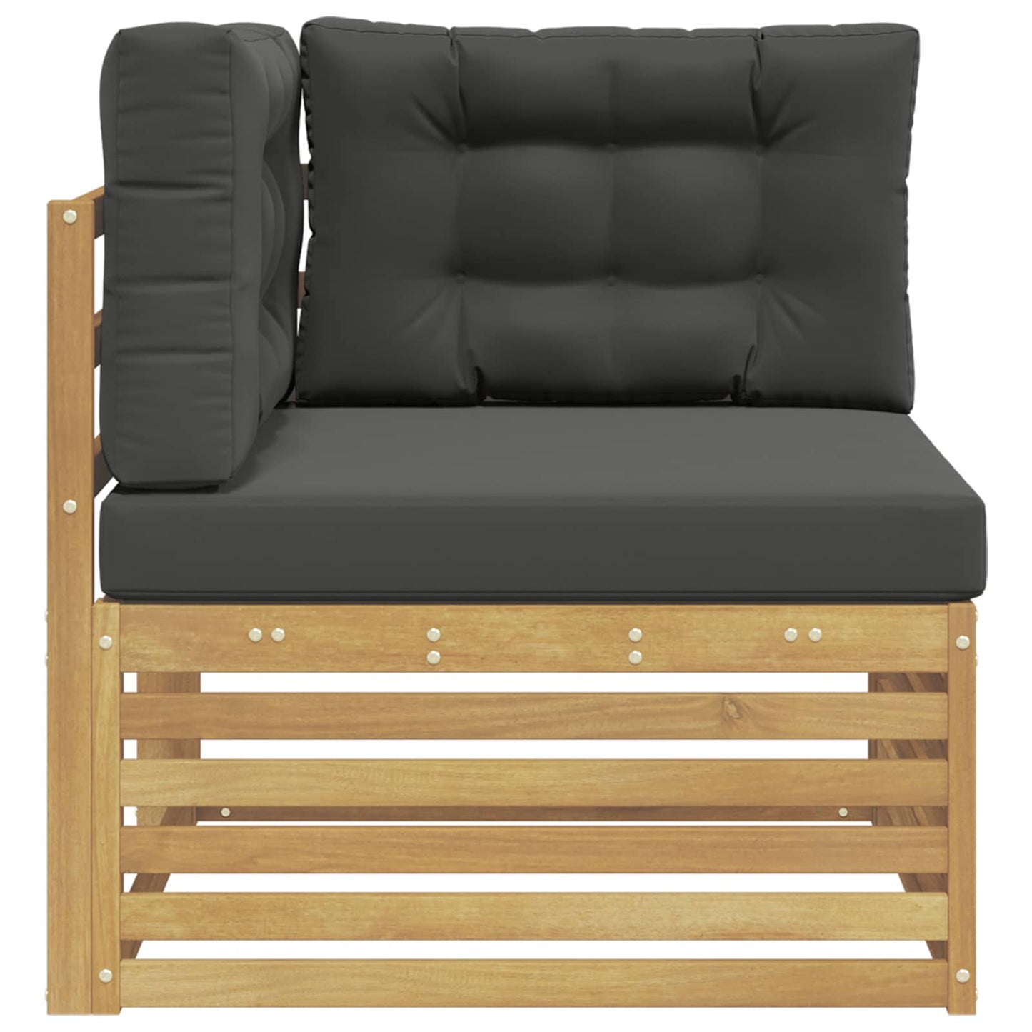 Buiten Hoek Sofa Massief Acaciahout Wit