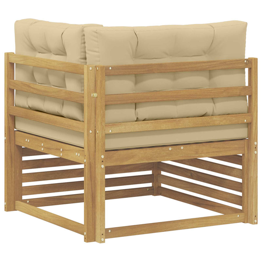 Buiten Hoek Sofa Massief Acaciahout Wit