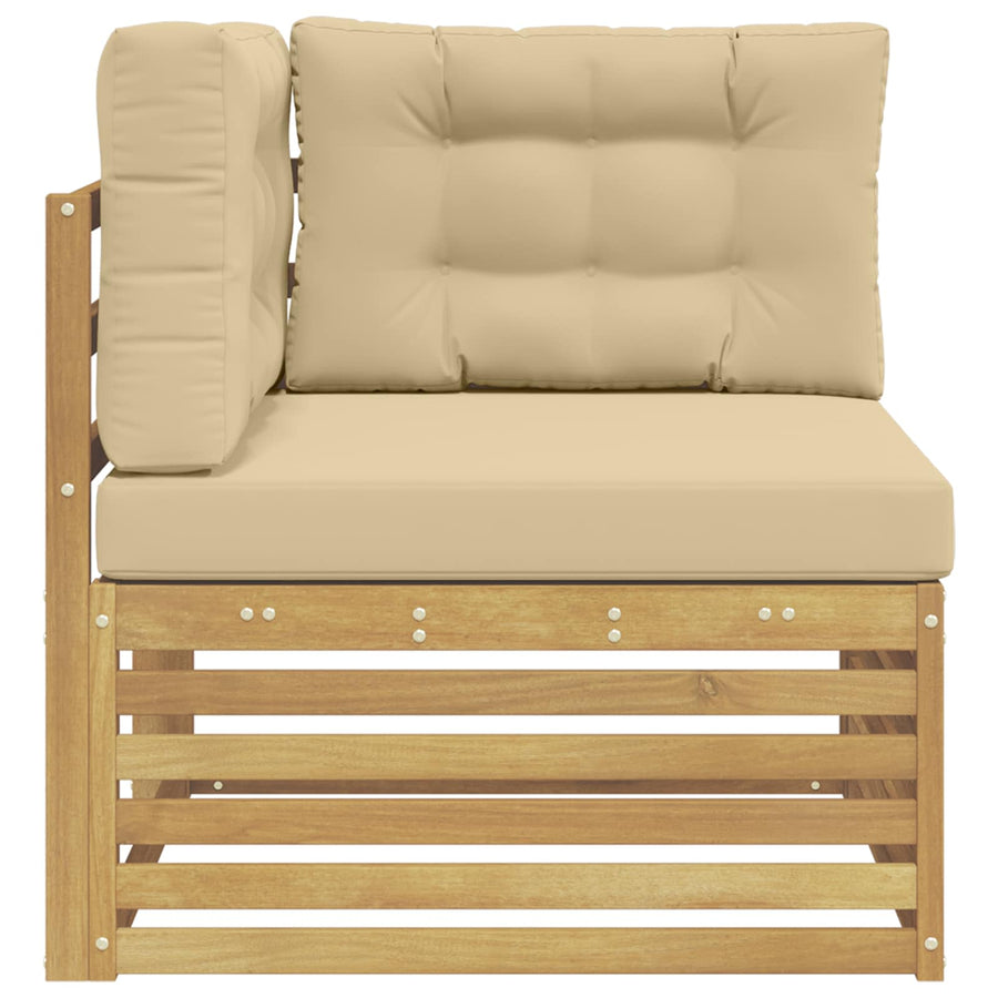 Buiten Hoek Sofa Massief Acaciahout Wit