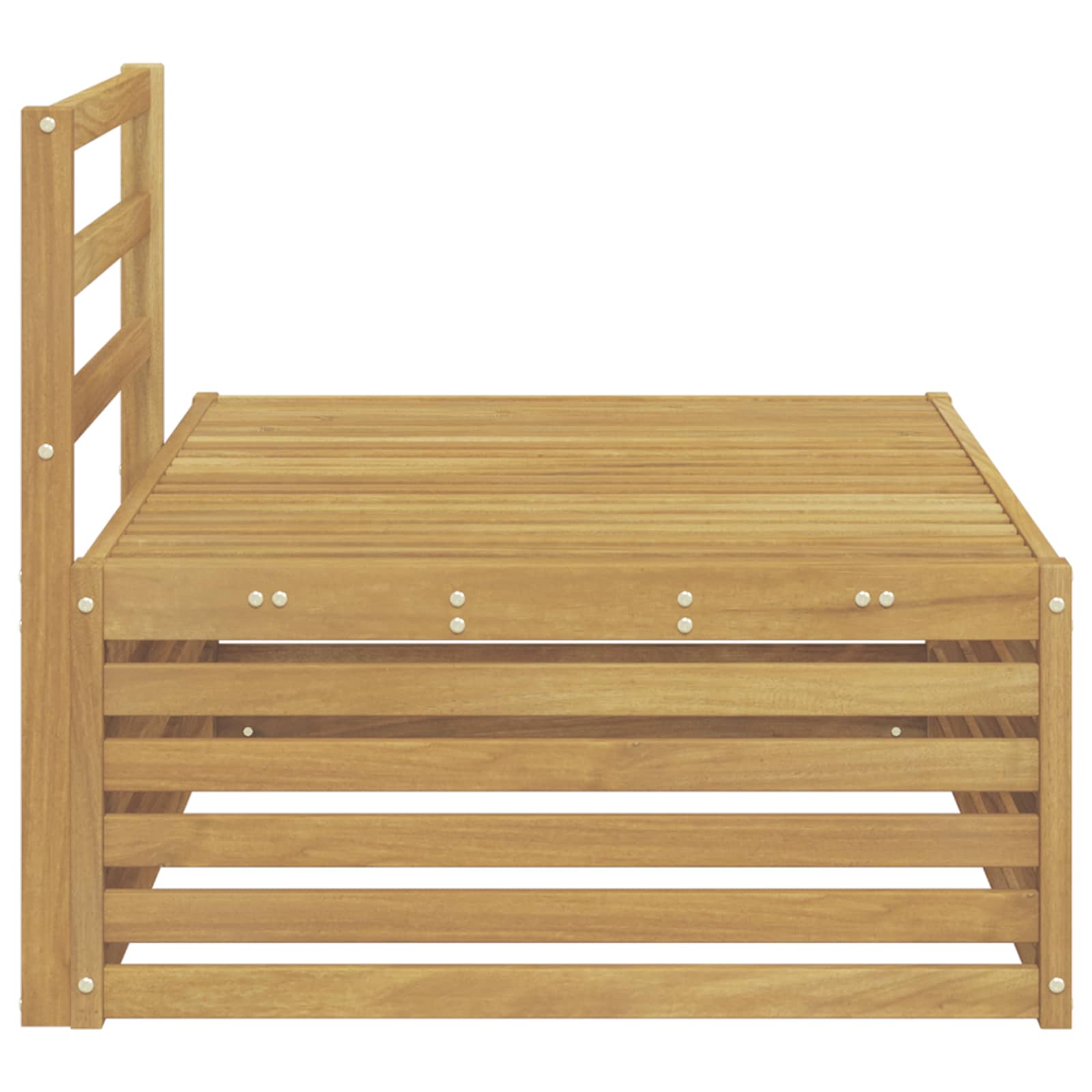 Buiten Eindbank Wit 115 x 83 x 73 cm Massief Acaciahout