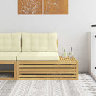 Eindbank acaciahout 115x83x73 cm wit