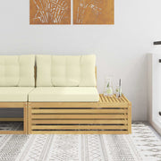 Eindbank acaciahout 115x83x73 cm wit