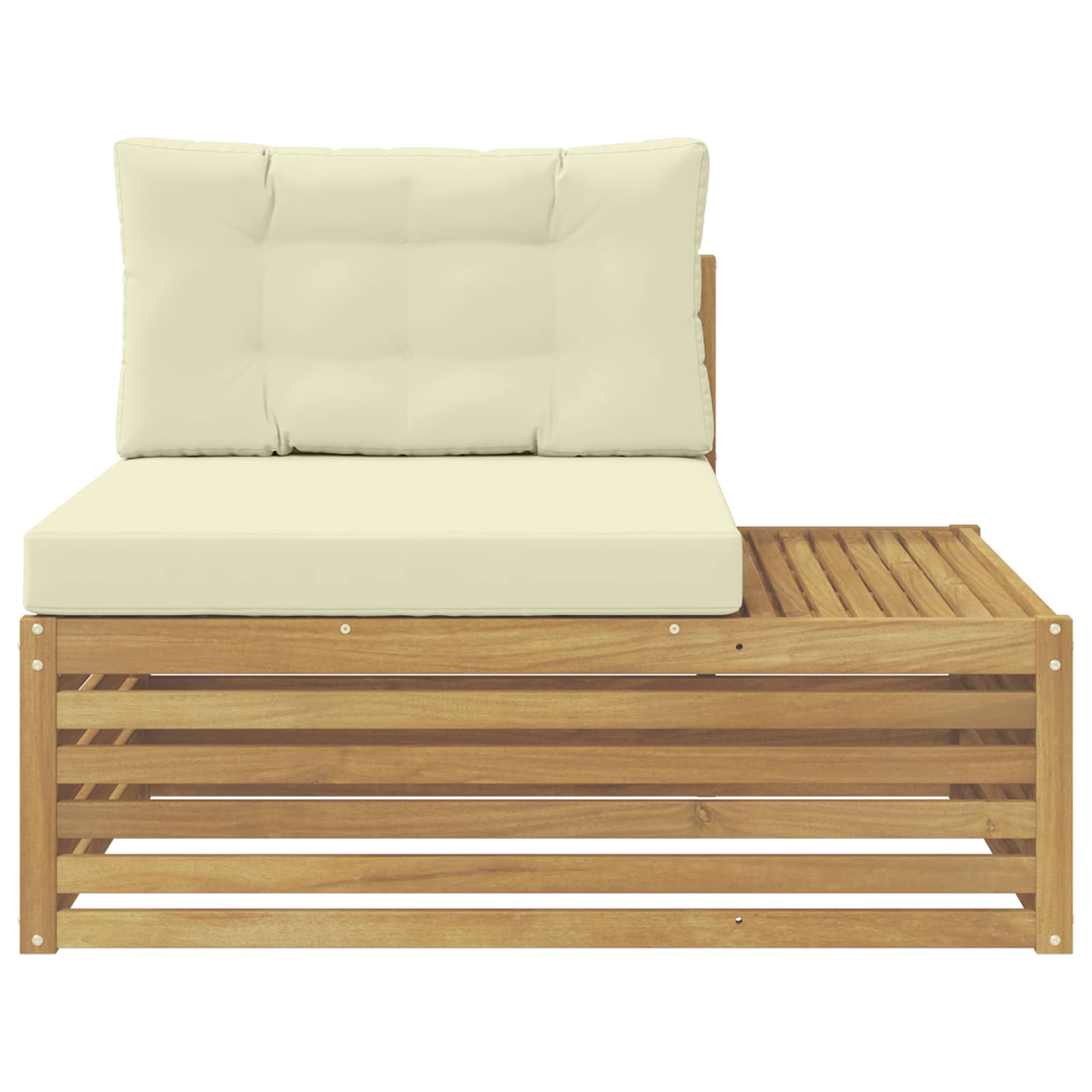Buiten Eindbank Wit 115 x 83 x 73 cm Massief Acaciahout