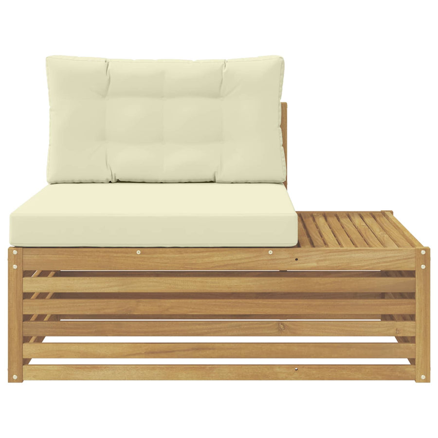 Buiten Eindbank Wit 115 x 83 x 73 cm Massief Acaciahout