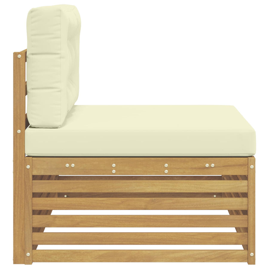 Buiten Eindbank Wit 115 x 83 x 73 cm Massief Acaciahout