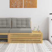 Tuinbank eindstuk 115x83x73 cm massief acaciahout wit