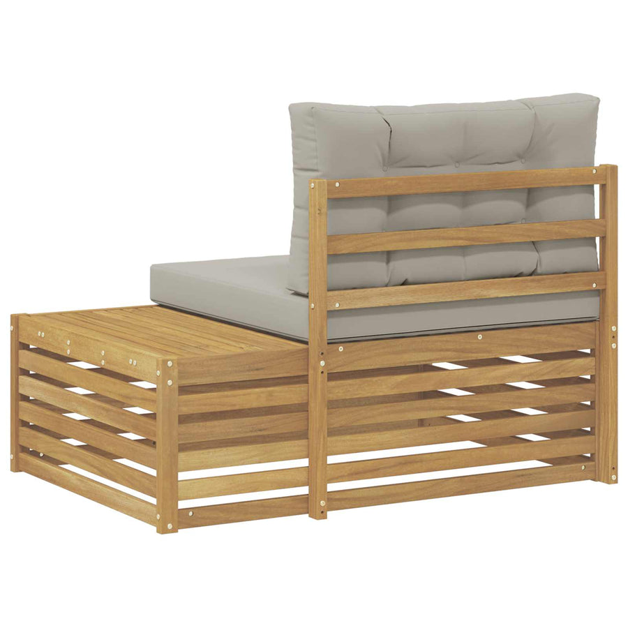 Buiten Eind Sofa Wit 115 x 83 x 73 cm Massief Acaciahout