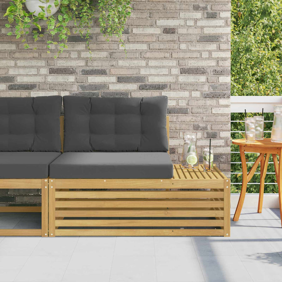 Buiten Eind Sofa Wit 115 x 83 x 73 cm Massief Acaciahout