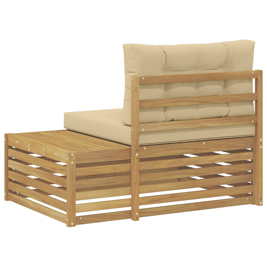 Buiten Eind Sofa Wit 115 x 83 x 73 cm Massief Acaciahout