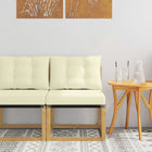 Midden sofa acaciahout wit textilene