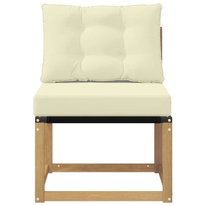 Buiten Midden Sofa Massief acaciahout en Textilene Stof Wit