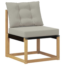 Buiten Midden Sofa Massief acaciahout en Textilene Stof Wit