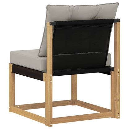 Buiten Midden Sofa Massief acaciahout en Textilene Stof Wit