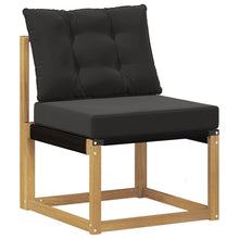Buiten Midden Sofa Massief acaciahout en Textilene Stof Wit