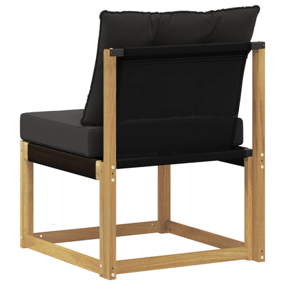 Buiten Midden Sofa Massief acaciahout en Textilene Stof Wit