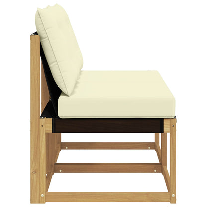 2 Stuk Buiten Midden Sofa Massief acaciahout en Textilene Stof