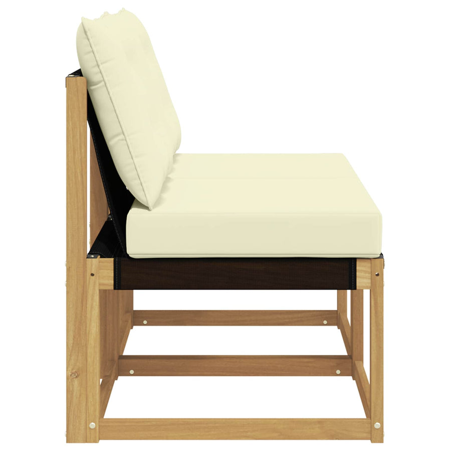 2 Stuk Buiten Midden Sofa Massief acaciahout en Textilene Stof