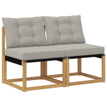 2 Stuk Buiten Midden Sofa Massief acaciahout en Textilene Stof